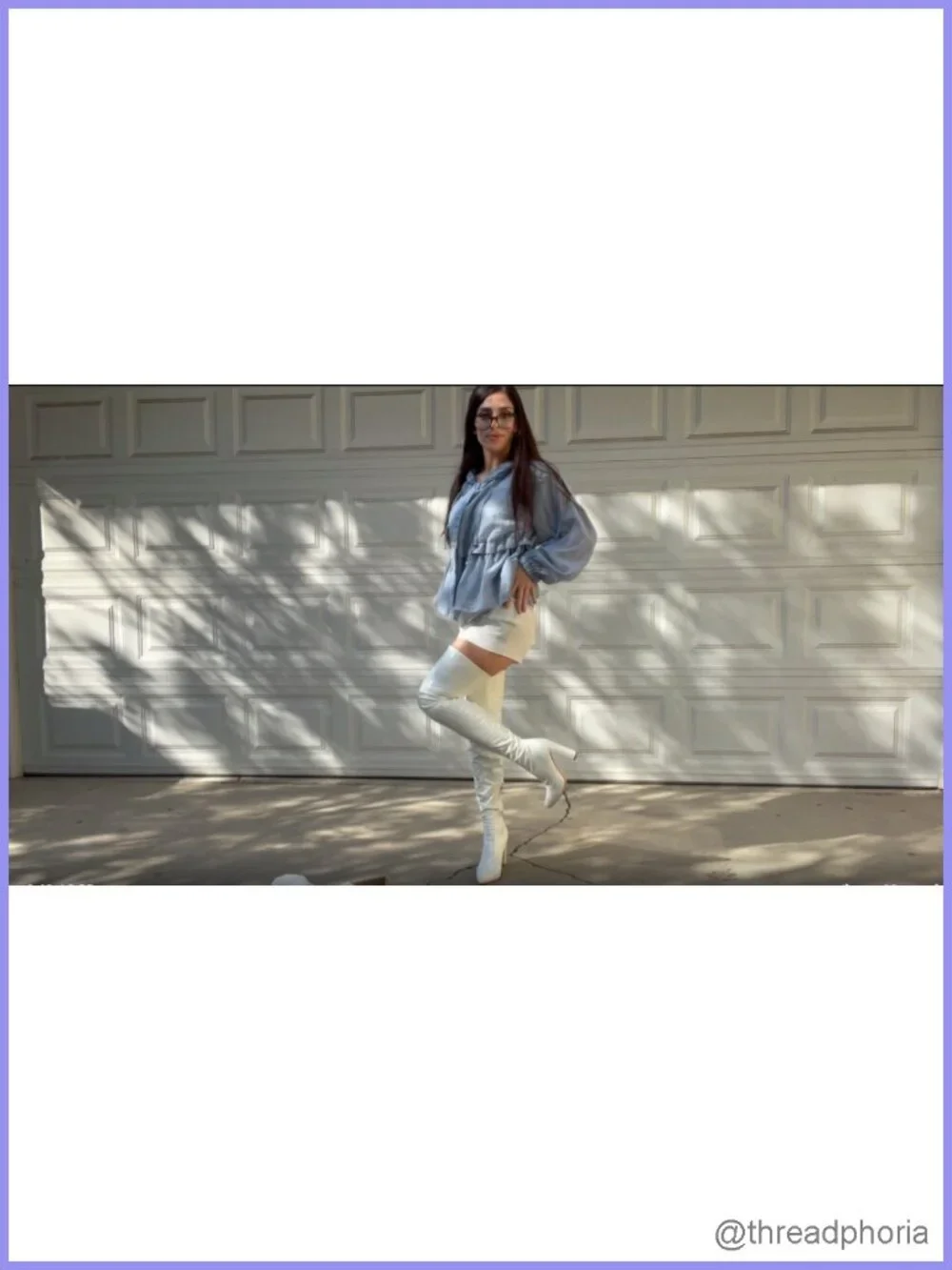 Patent Leather Over The Knee Gogo Boots Chunky Heel Pointed Toe